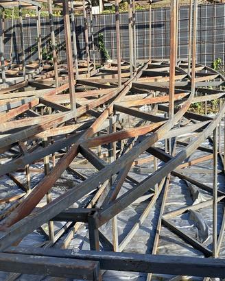 13 capriate in ferro per pergolato