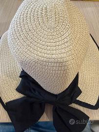 Cappello in paglia antivento, nuovo da donna