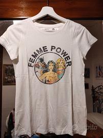 T shirt maglietta supereroi wonder woman batgirl