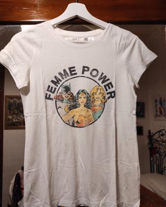 T shirt maglietta supereroi wonder woman batgirl