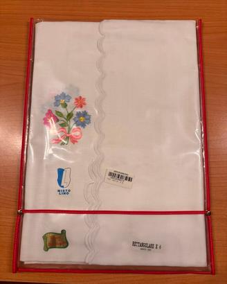 Tovaglia rettangolare x6 + 6 tovaglioli misto lino