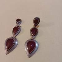 Orecchini argento e corniola 