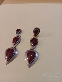 Orecchini argento e corniola 