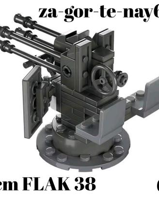 2cm Flak 38 tedesca e soldati ww2 compatibile Lego