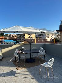 Ombrellone da giardino 460x270 con base