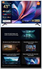 Smart TV Xiaomi 43” 4K QLED nuovo mai usato