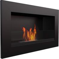 Biocamino a etanolo nero con vetro