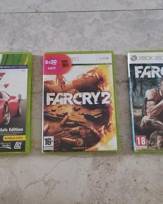 giochi Xbox 360 forza Motorsport 4 farcry2 e 3