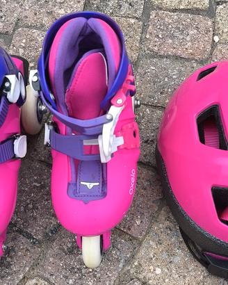 Pattini e casco bambina 26-28