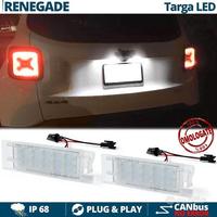 Luci Targa LED JEEP RENEGADE Placchette Bianche