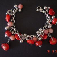 Bracciale donna in argento e corallo naturale