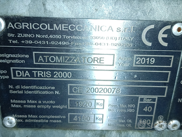 Atomizzatore Friuli Dia tris 2000