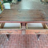 Scrittoio in Legno con Due Cassetti Da Restaurare
