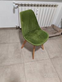sedia scandinava verde prato