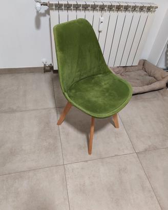 sedia scandinava verde prato