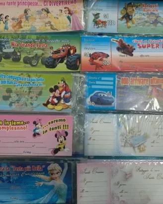 Lotto 30 Inviti Compleanno Assortiti