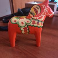 Cavallo Dala rosso vintage firmato Nils Olsson