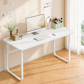 scrivania/tavolo da studio moderno cm 100x50 bianc