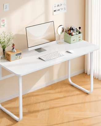 scrivania/tavolo da studio moderno cm 100x50 bianc
