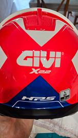 Casco moto Jet GIVI X.22 Planet Hyper Bianco Rossi