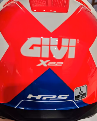 Casco moto Jet GIVI X.22 Planet Hyper Bianco Rossi