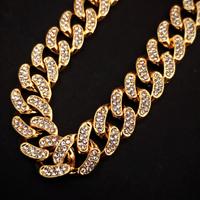 Collana masiccia placcata in oro accio inox