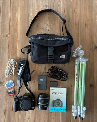 Canon EOS 400D reflex obiettivo 18-55 + accessori