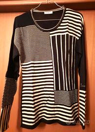 Maglione girocollo a righe