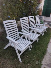 4 Sedie relax da giardino, pieghevoli IKEA ÄPPLARÖ