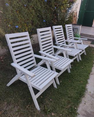 4 Sedie relax da giardino, pieghevoli IKEA ÄPPLARÖ