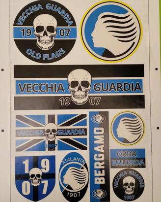 10 ADESIVI ATALANTA ULTRAS VECCHIA GUARDIA DEA - P