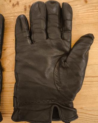 Guanti in pelle nera da uomo vintage 