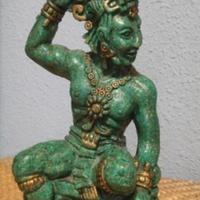 STATUA AZTECA MAYAN MALACHITE