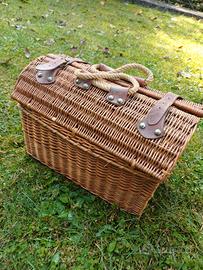 cestino vimini vintage