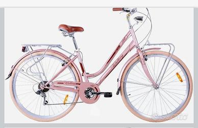 Bicicletta vintage rosa da donna