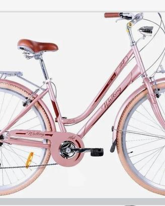 Bicicletta vintage rosa da donna