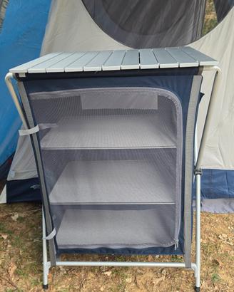 mobiletto campeggio 4 ripiani