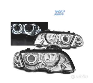FARI BMW E46 98-01 CON OCCHI ANGELICI LED CROMATI