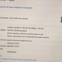 PC HP i7 4790 8gb SSD128Gb