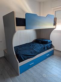 Letto a castello Ricci Casa con cassetti