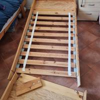  letto in legno di faggio IKEA estensibile