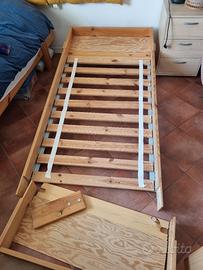  letto in legno di faggio IKEA estensibile