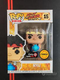 Funko Pop! 8- bit Ryu 15 Chase Game Stop Exclusive