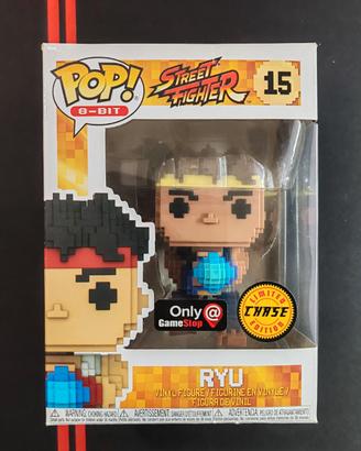 Funko Pop! 8- bit Ryu 15 Chase Game Stop Exclusive