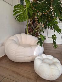  poltrona con poggiapiedi 