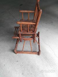 seggiolino bambino in legno ,anni 60