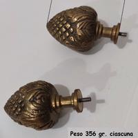 COPPIA DI POMELLI BRONZO