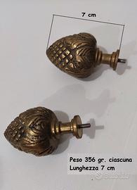 COPPIA DI POMELLI BRONZO