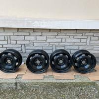 Cerchi in Metallo Neri 6Jx15, ET23, attacco 4x108