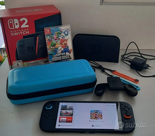 NINTENDO SWITCH 2 + CUSTODIA + SUPER MARIO WONDER